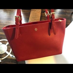 Tory Burch York red tote purse with dust bag